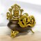 Brass Laxmi Urli Bowl 6.6 Inch – Indian Ethnic Lakshmi Urli Bowls for Floating Flowers, Home Temple Decor, Center Table, Pooja Room, Diwali Decoration, Showpiece, Housewarming Gift
